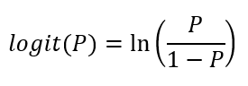transformação logit da regressão logística.