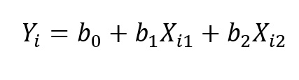 equação da regressão linear múltipla.