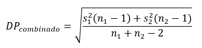 pooled standard deviation.