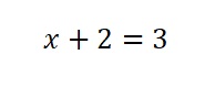 exemplo de equação com solução única.