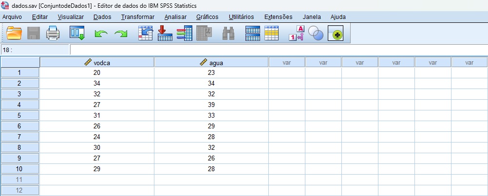 banco de dados no SPSS para tutorial.