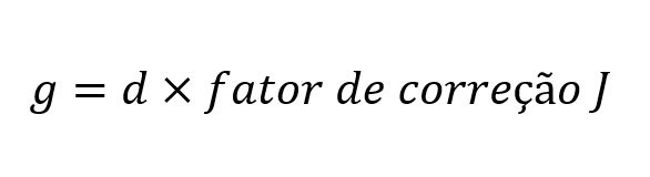 fórmula do g de Hedges.