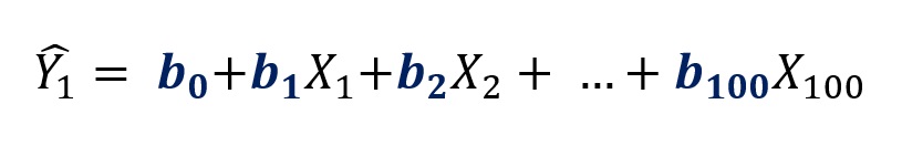 equação da regressão linear múltipla.