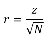 fórmula do tamanho de efeito para o teste de Wilcoxon.